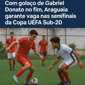 Com golaço de Gabriel Donato no fim, Araguaia garante vaga nas semifinais da Copa UEFA Sub-20